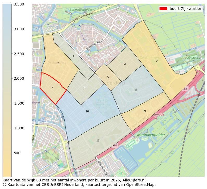 Afbeelding van de buurt Zijlkwartier op de kaart.