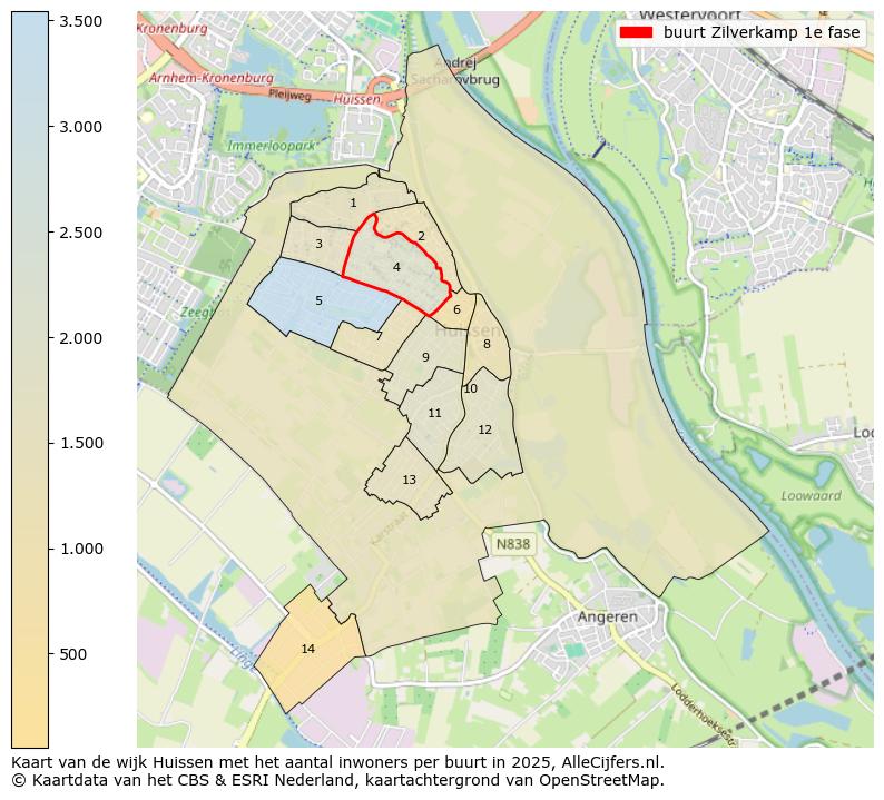 Afbeelding van de buurt Zilverkamp 1e fase op de kaart.
