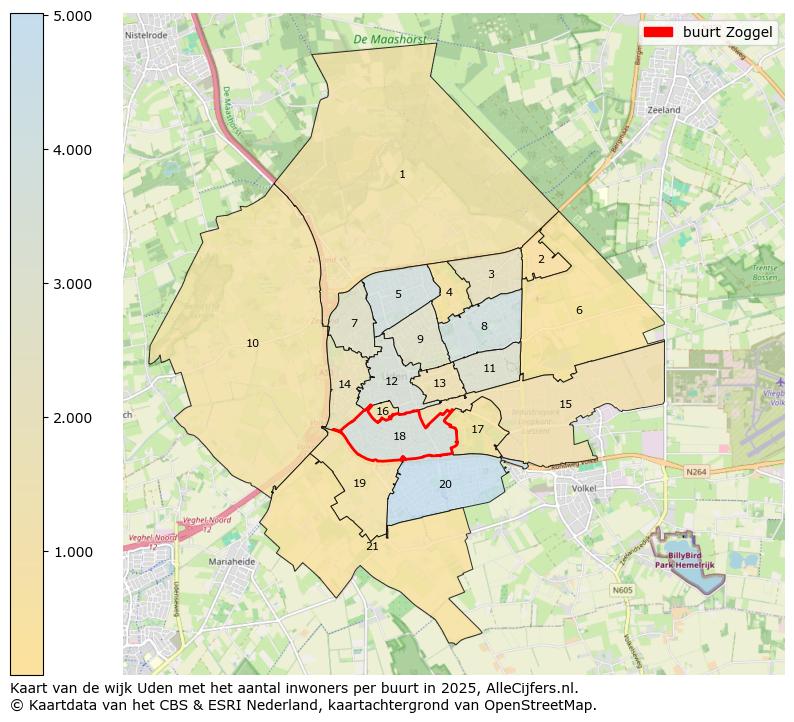 Afbeelding van de buurt Zoggel op de kaart.
