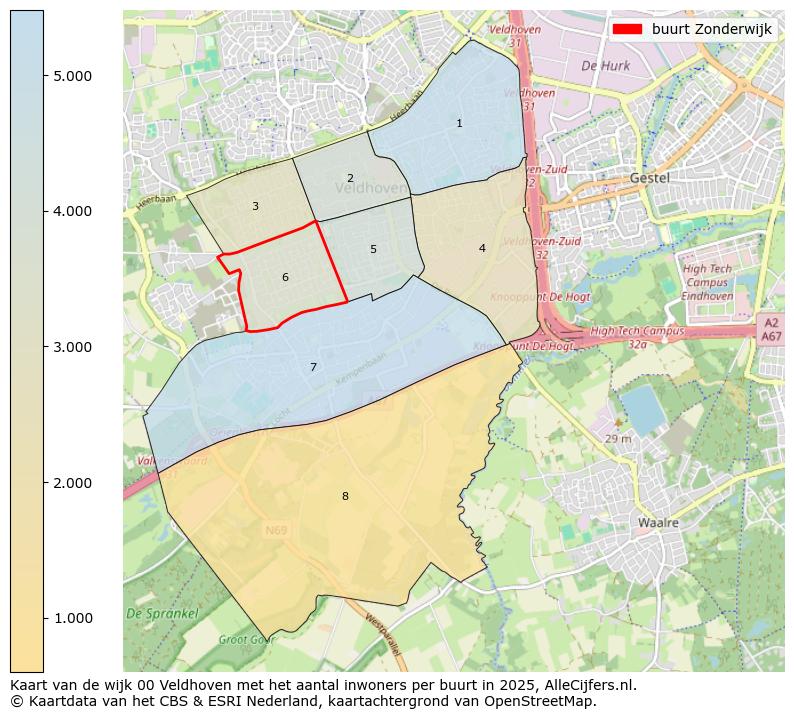 Afbeelding van de buurt Zonderwijk op de kaart.
