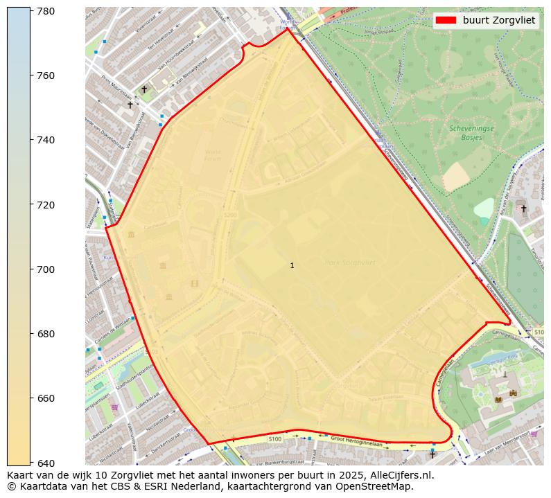 Afbeelding van de buurt Zorgvliet op de kaart.