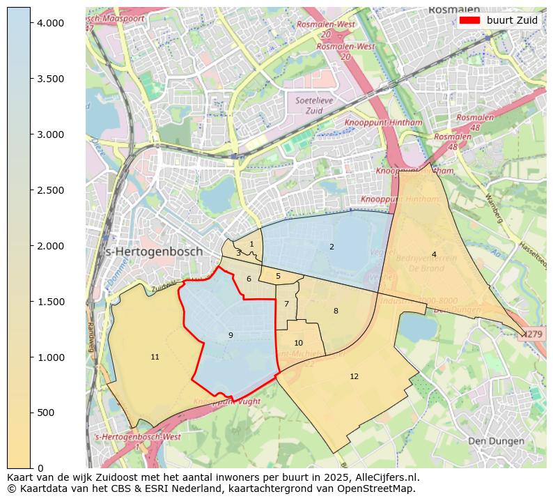 Afbeelding van de buurt Zuid op de kaart.