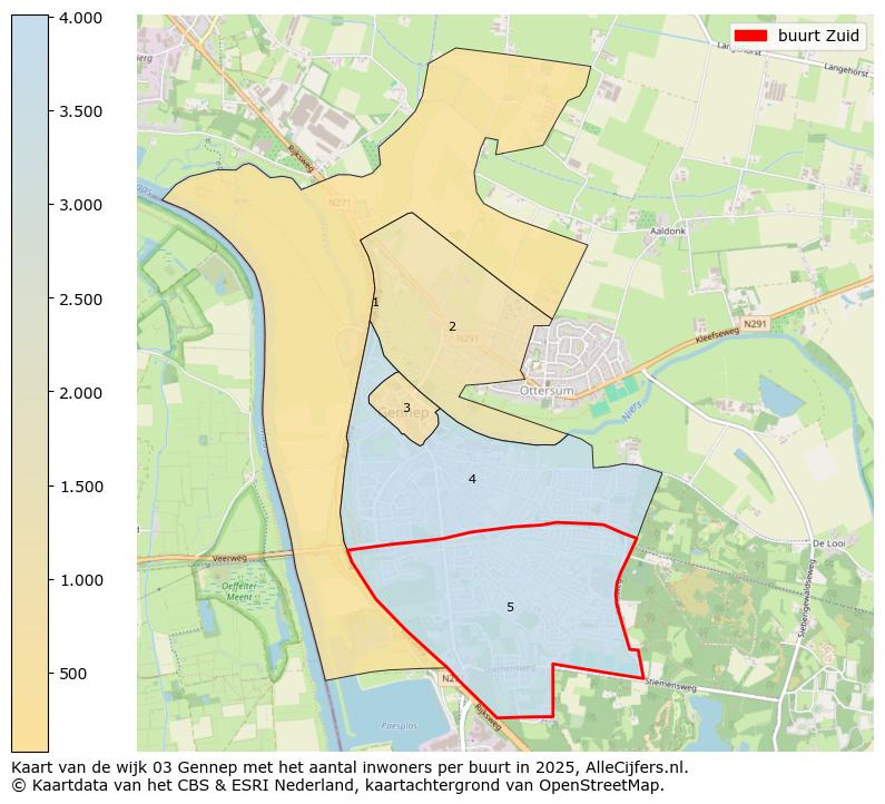 Afbeelding van de buurt Zuid op de kaart.