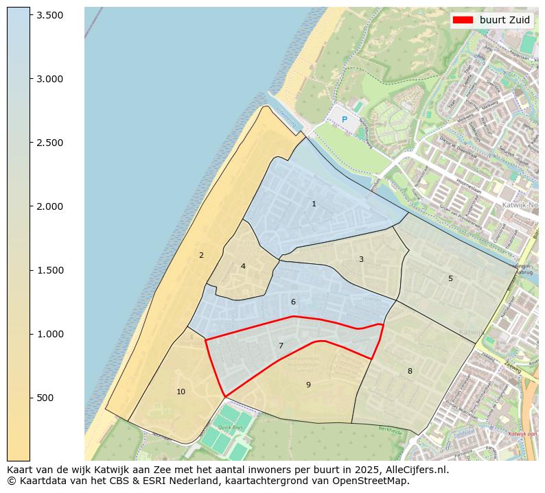 Afbeelding van de buurt Zuid op de kaart.