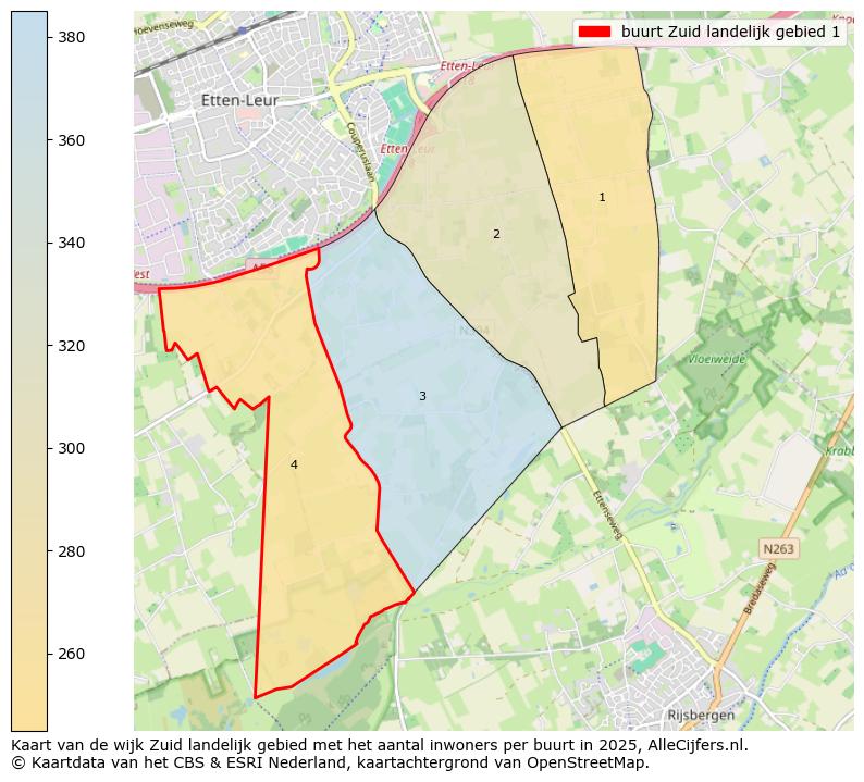 Afbeelding van de buurt Zuid landelijk gebied 1 op de kaart.