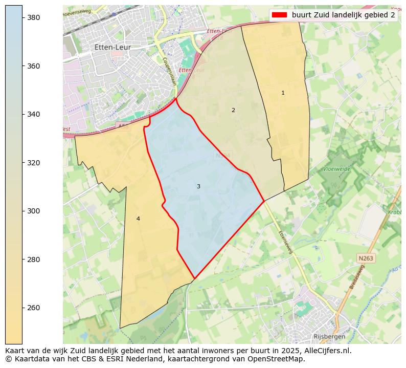 Afbeelding van de buurt Zuid landelijk gebied 2 op de kaart.