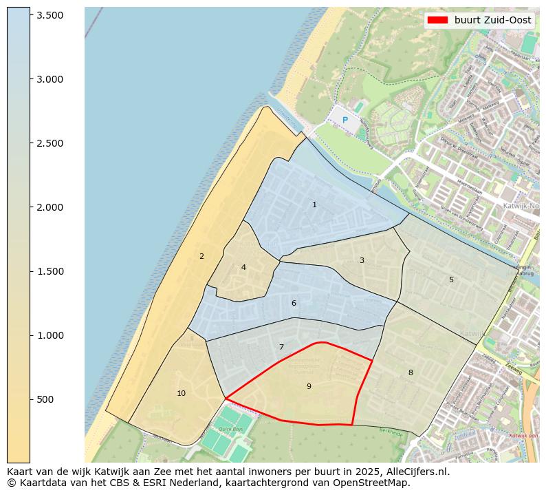Afbeelding van de buurt Zuid-Oost op de kaart.