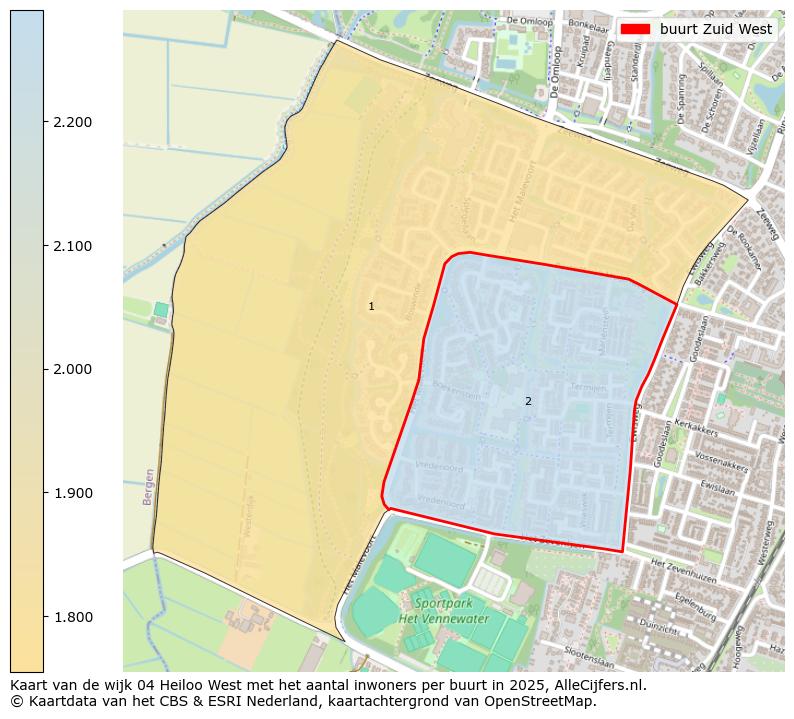 Afbeelding van de buurt Zuid West op de kaart.