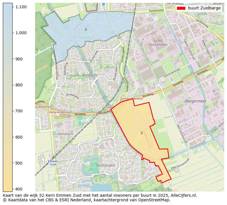 Afbeelding van de buurt Zuidbarge op de kaart.