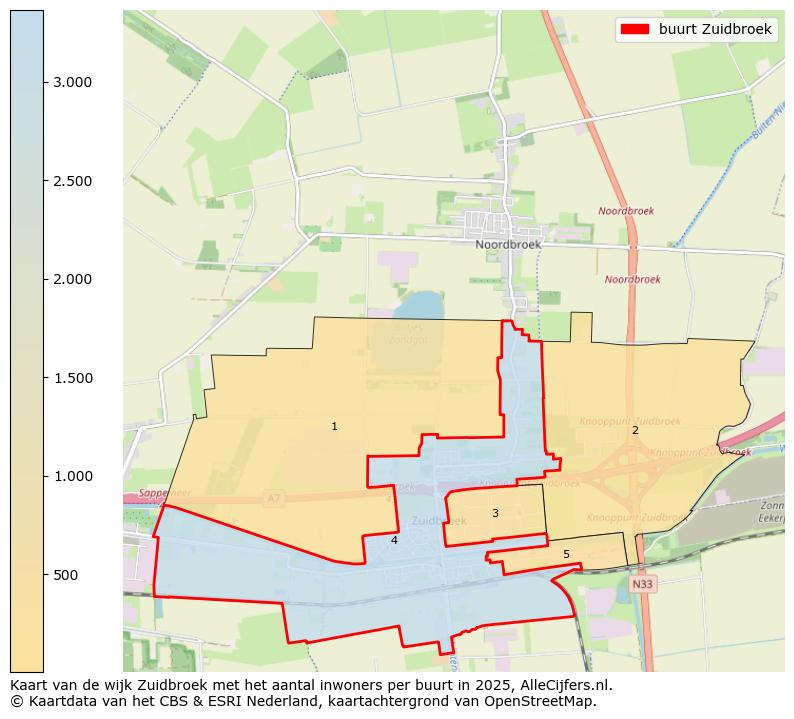 Afbeelding van de buurt Zuidbroek op de kaart.