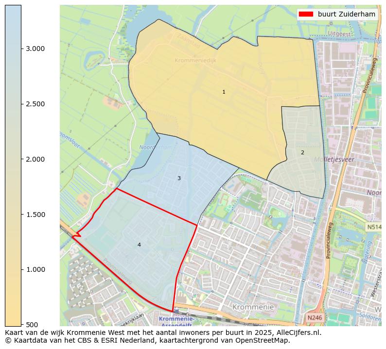 Afbeelding van de buurt Zuiderham op de kaart.
