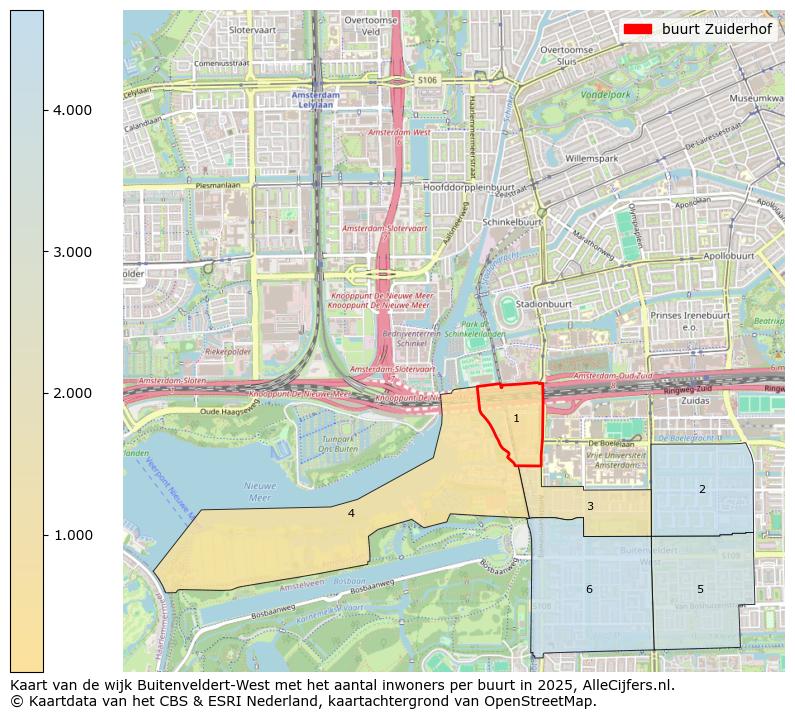 Afbeelding van de buurt Zuiderhof op de kaart.