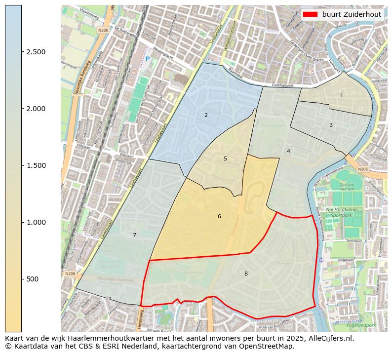 Afbeelding van de buurt Zuiderhout op de kaart.