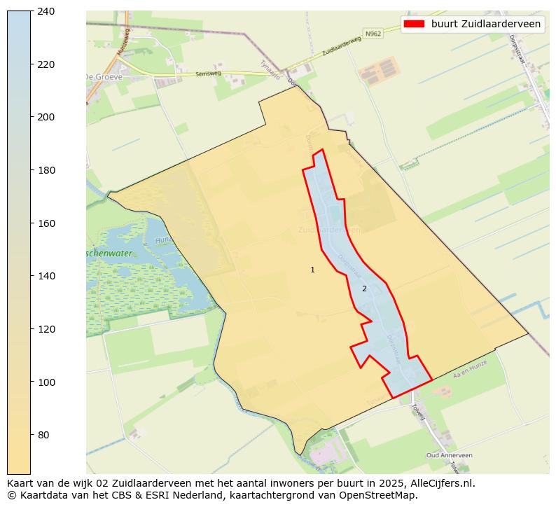 Afbeelding van de buurt Zuidlaarderveen op de kaart.