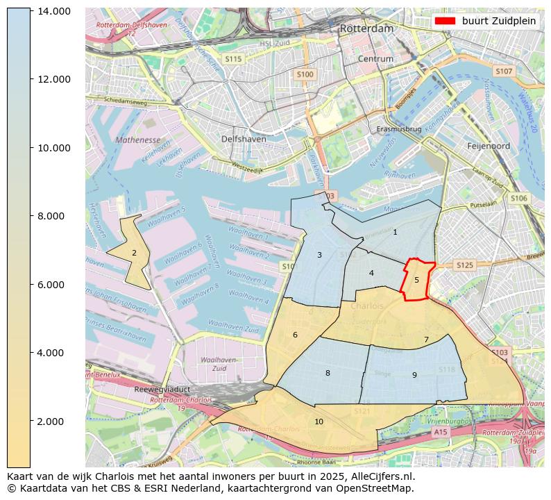 Afbeelding van de buurt Zuidplein op de kaart.