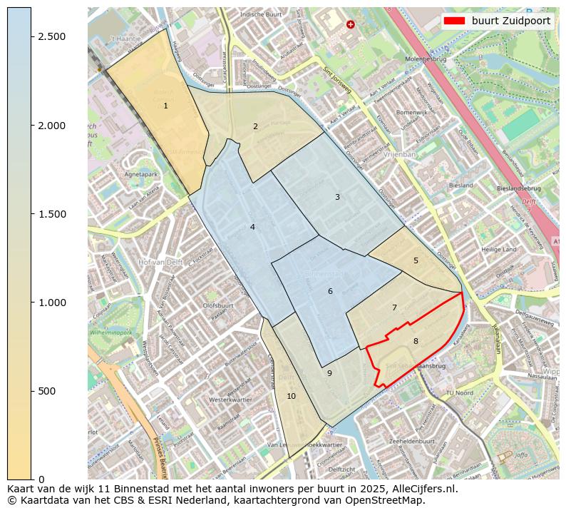 Afbeelding van de buurt Zuidpoort op de kaart.
