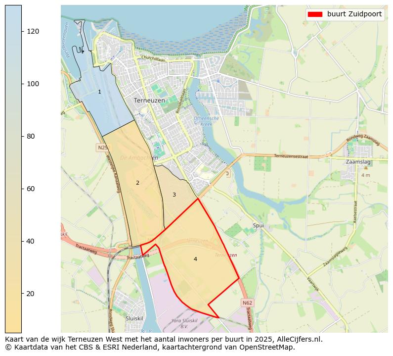 Afbeelding van de buurt Zuidpoort op de kaart.