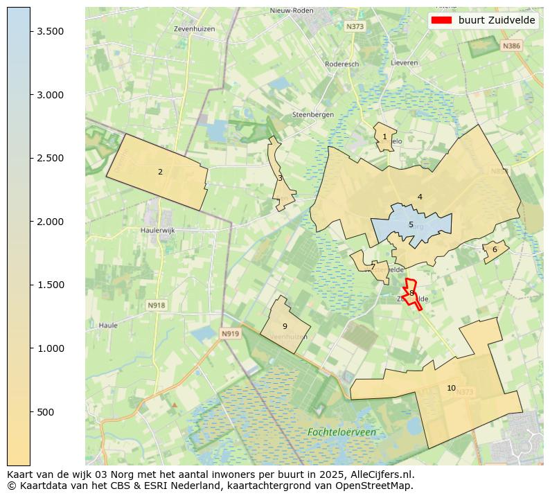 Afbeelding van de buurt Zuidvelde op de kaart.