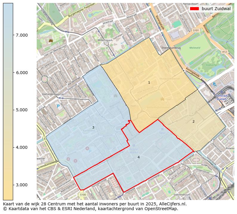 Afbeelding van de buurt Zuidwal op de kaart.