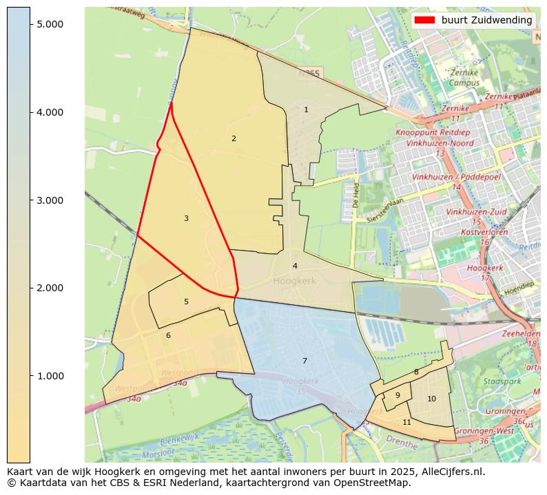 Afbeelding van de buurt Zuidwending op de kaart.