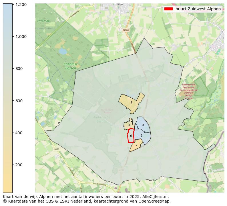 Afbeelding van de buurt Zuidwest Alphen op de kaart.