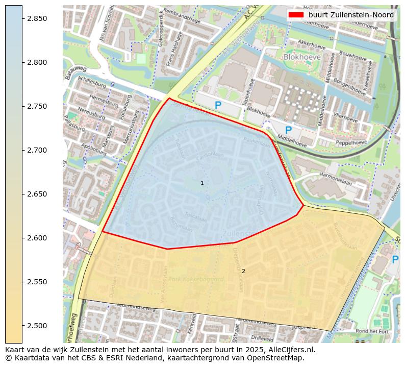 Afbeelding van de buurt Zuilenstein-Noord op de kaart.