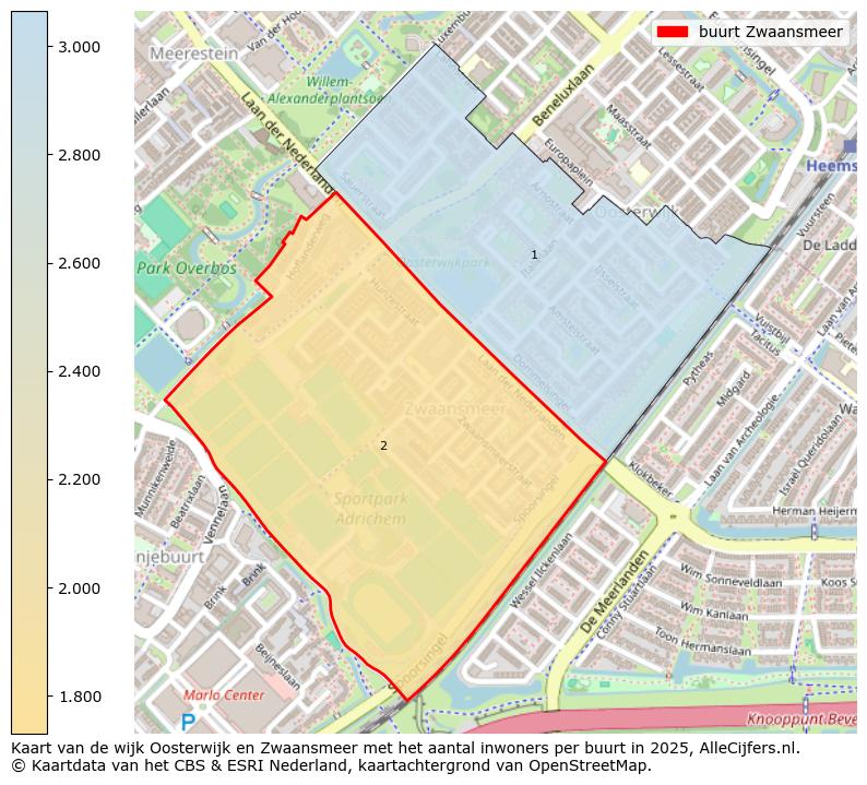 Afbeelding van de buurt Zwaansmeer op de kaart.