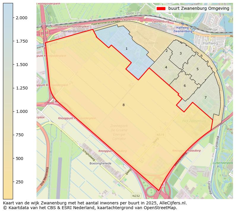 Afbeelding van de buurt Zwanenburg Omgeving op de kaart.