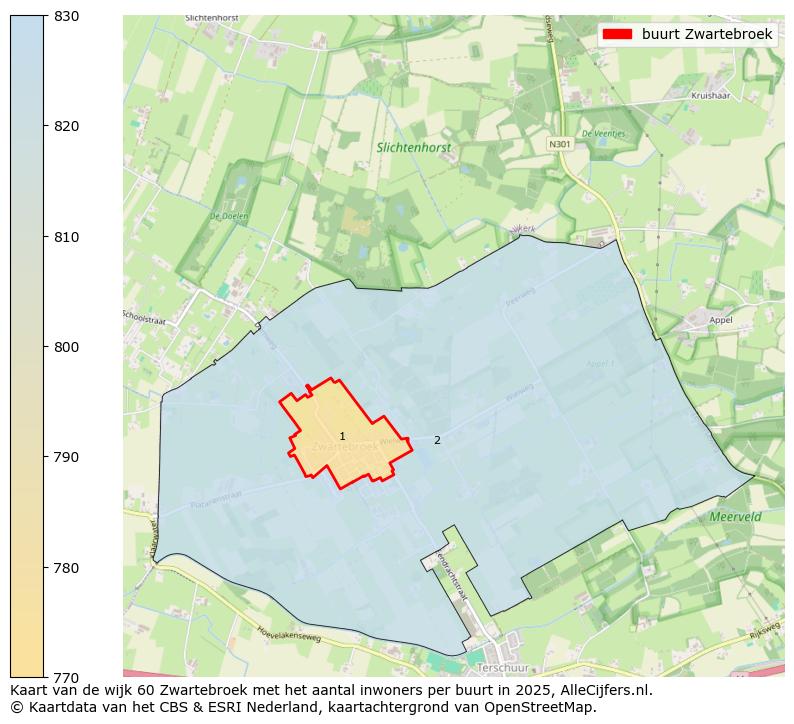 Afbeelding van de buurt Zwartebroek op de kaart.