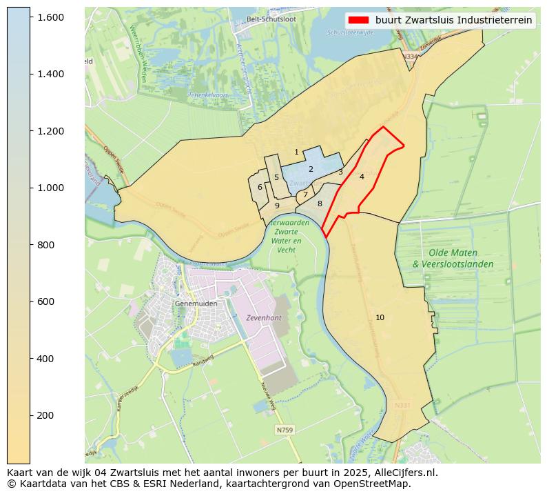 Afbeelding van de buurt Zwartsluis Industrieterrein op de kaart.