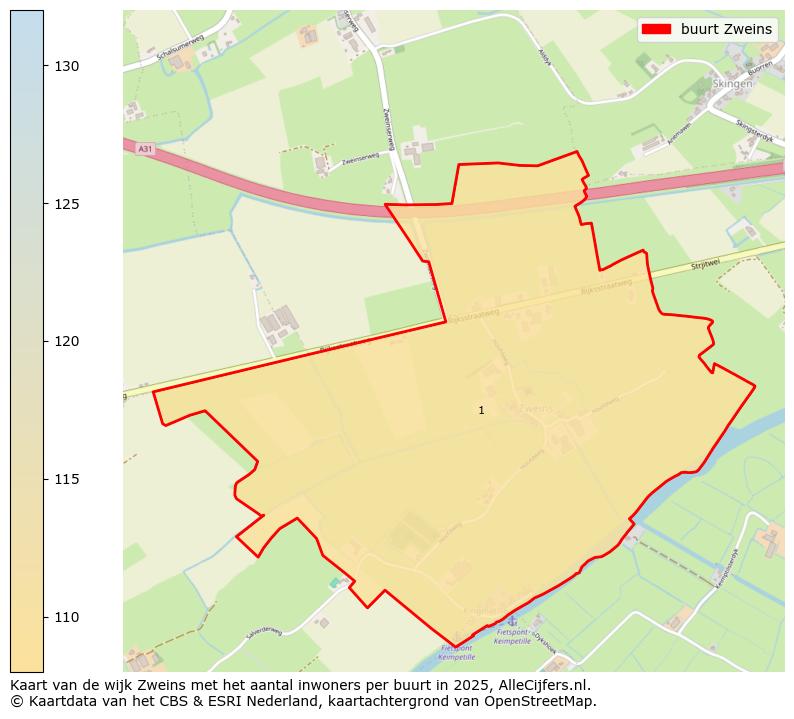 Afbeelding van de buurt Zweins op de kaart.