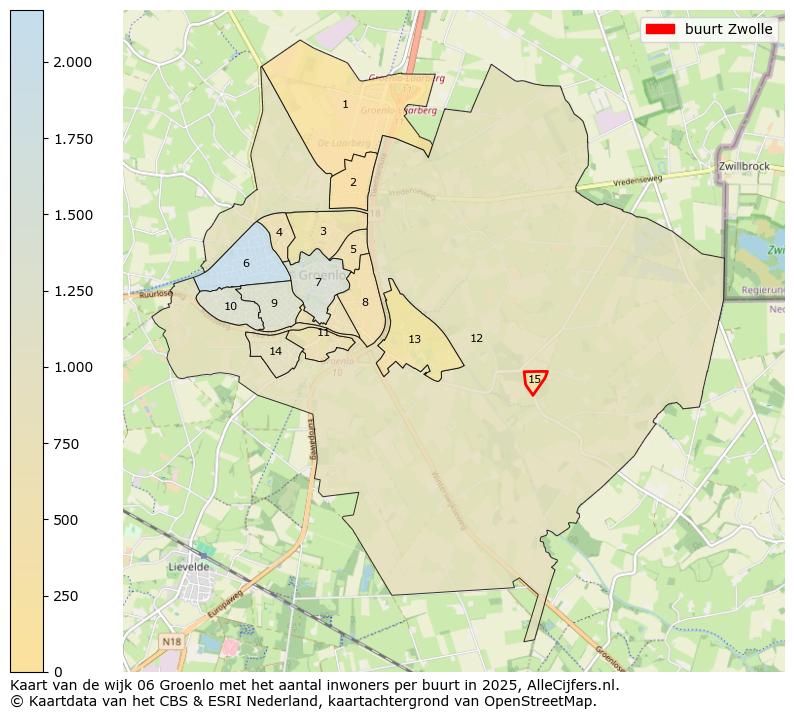 Afbeelding van de buurt Zwolle op de kaart.