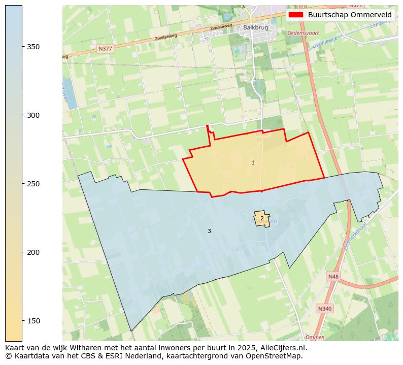 Afbeelding van de Buurtschap Ommerveld op de kaart.