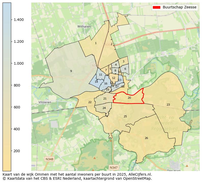 Afbeelding van de Buurtschap Zeesse op de kaart.