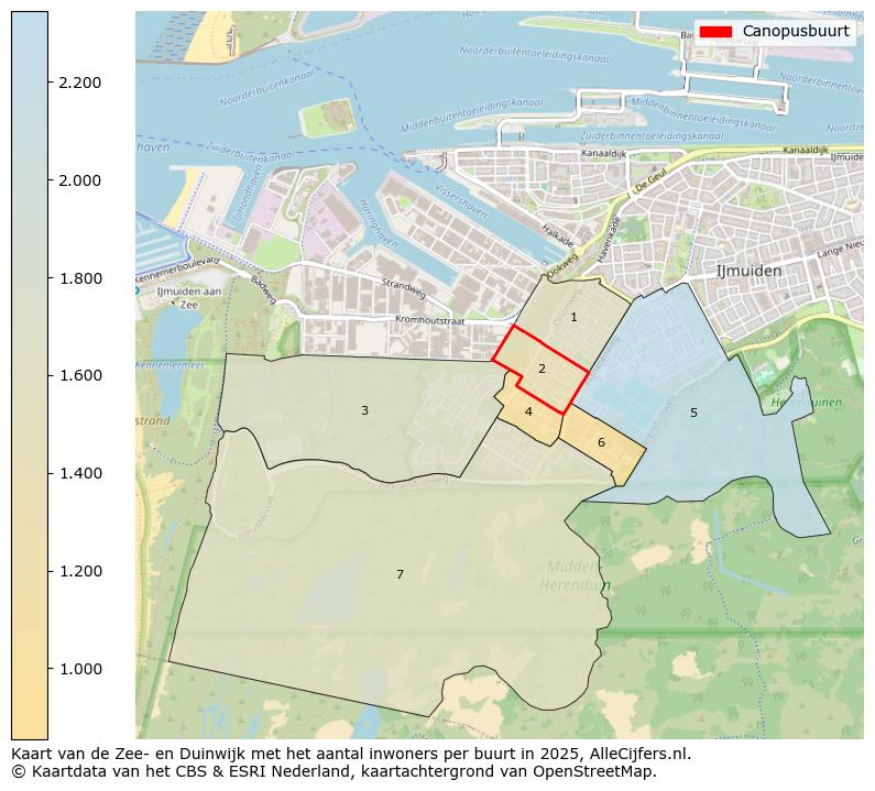 Afbeelding van de Canopusbuurt op de kaart.