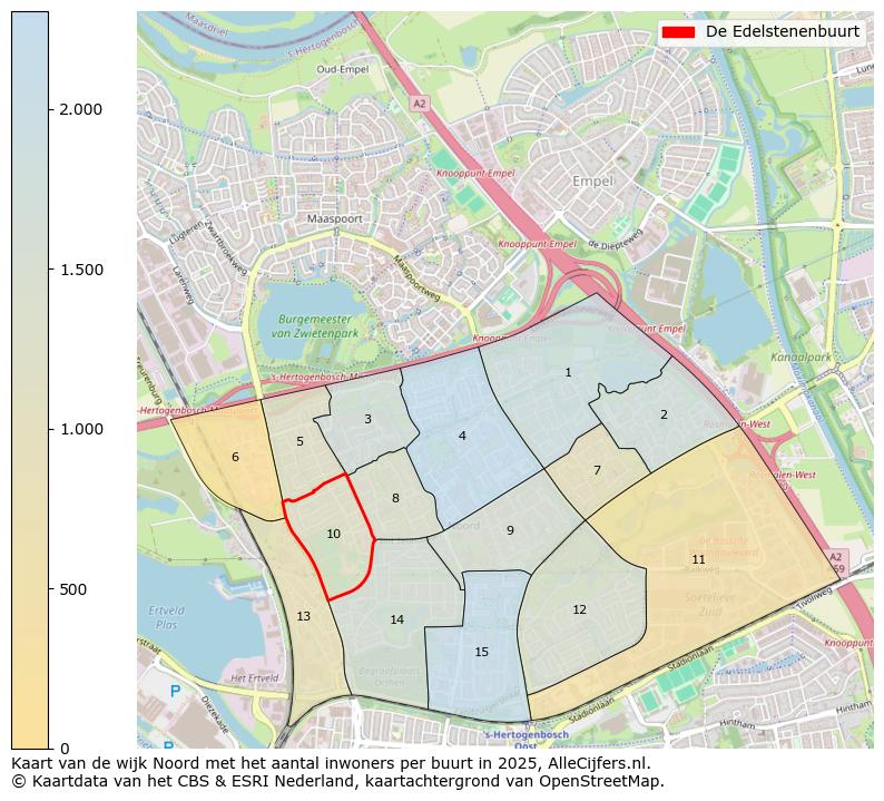 Afbeelding van de De Edelstenenbuurt op de kaart.