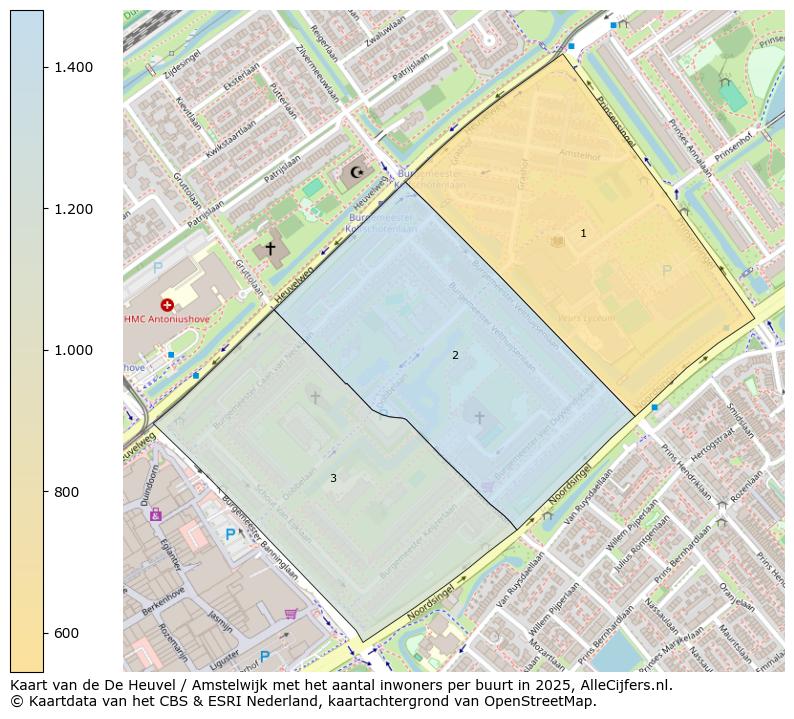 Afbeelding van de De Heuvel / Amstelwijk op de kaart.
