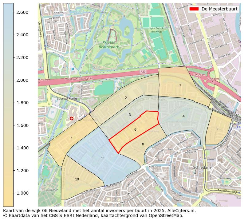 Afbeelding van de De Meesterbuurt op de kaart.