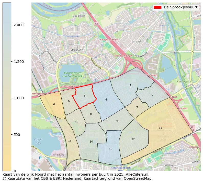 Afbeelding van de De Sprookjesbuurt op de kaart.