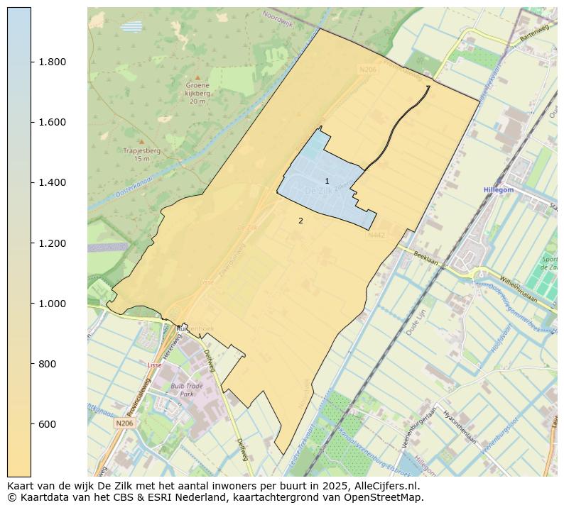 Afbeelding van de wijk De Zilk op de kaart.