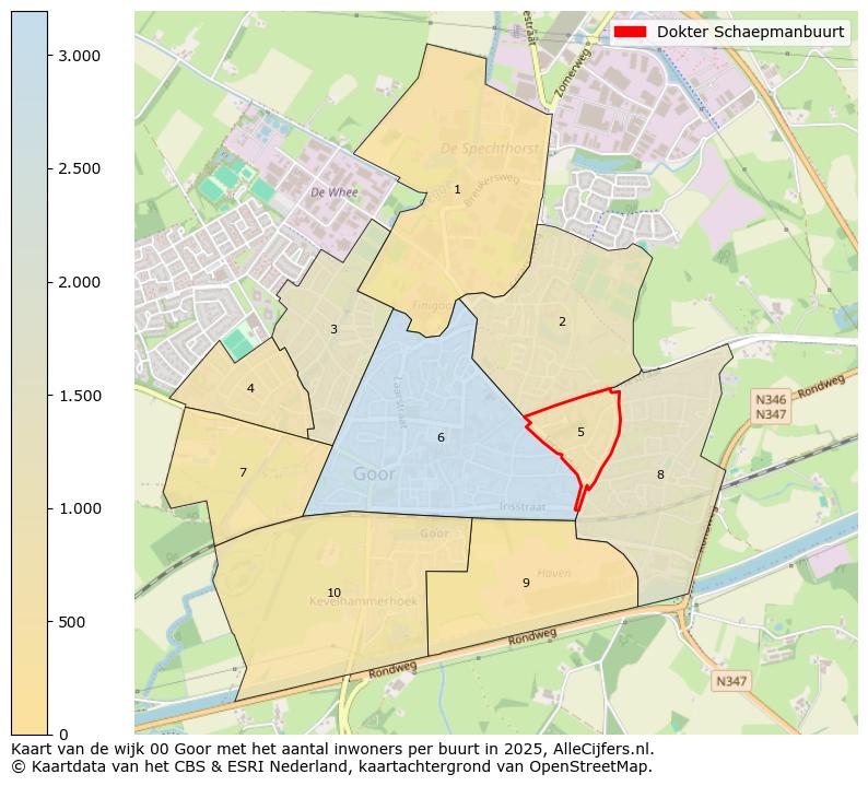 Afbeelding van de Dokter Schaepmanbuurt op de kaart.