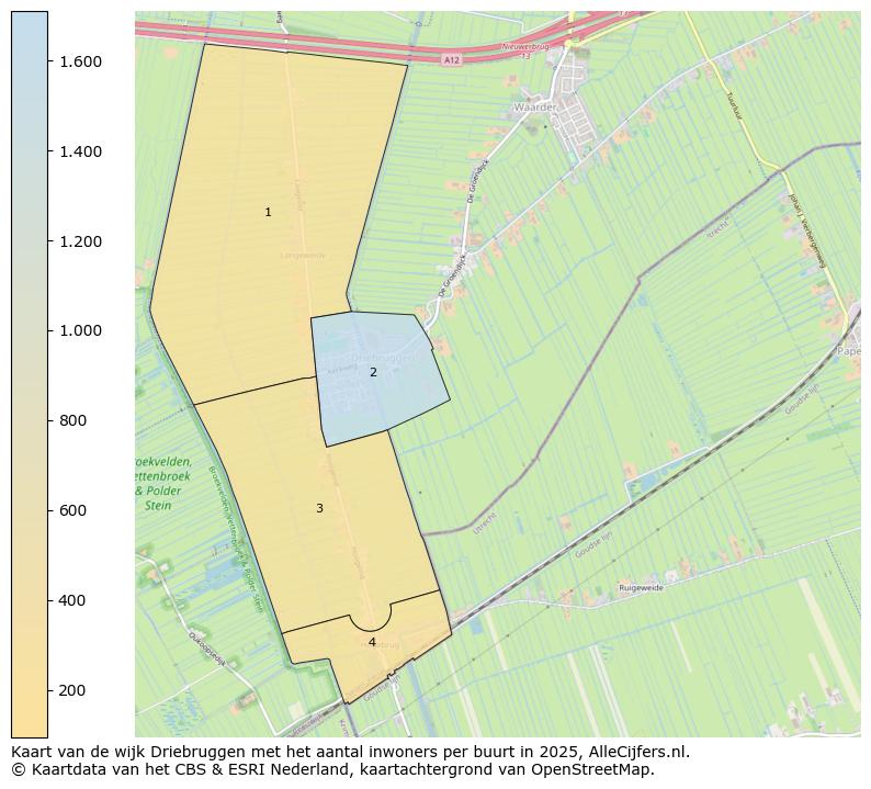 Afbeelding van de wijk Driebruggen op de kaart.