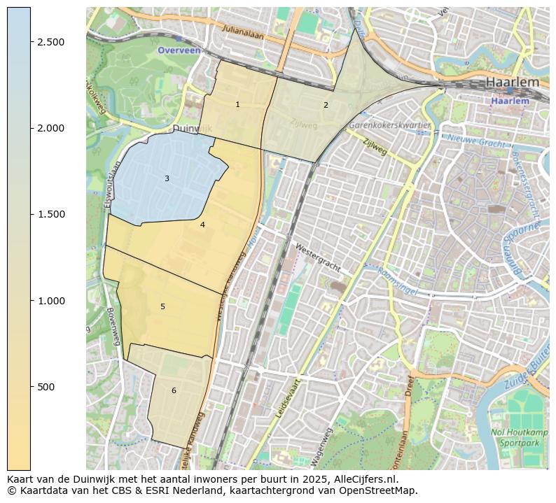 Afbeelding van de Duinwijk op de kaart.