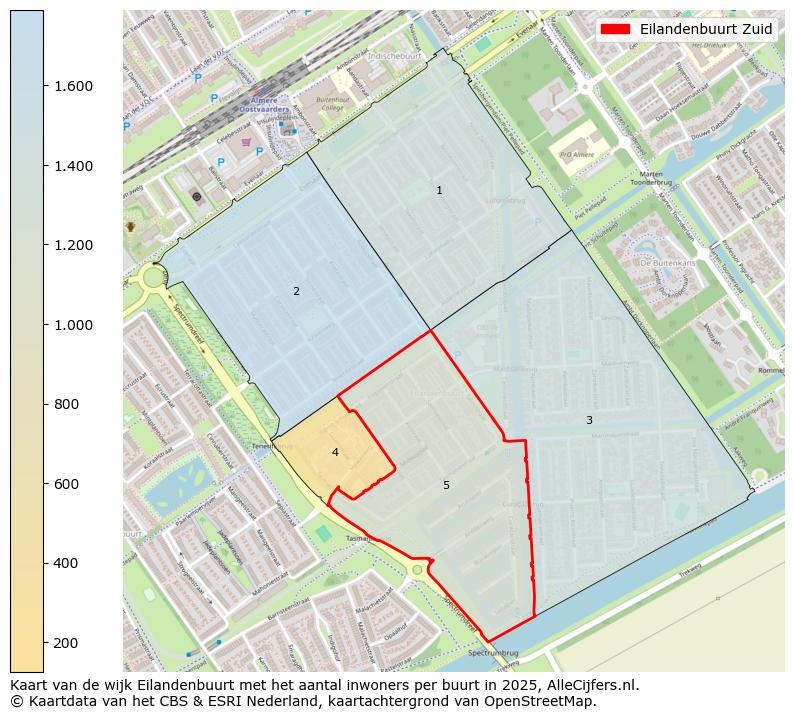 Afbeelding van de Eilandenbuurt Zuid op de kaart.