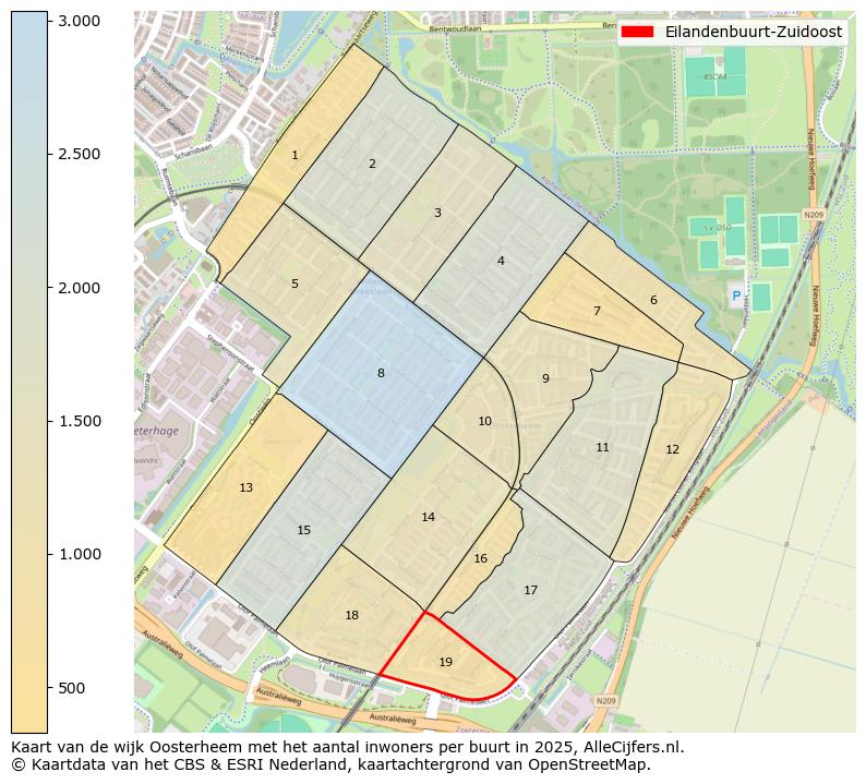 Afbeelding van de Eilandenbuurt-Zuidoost op de kaart.