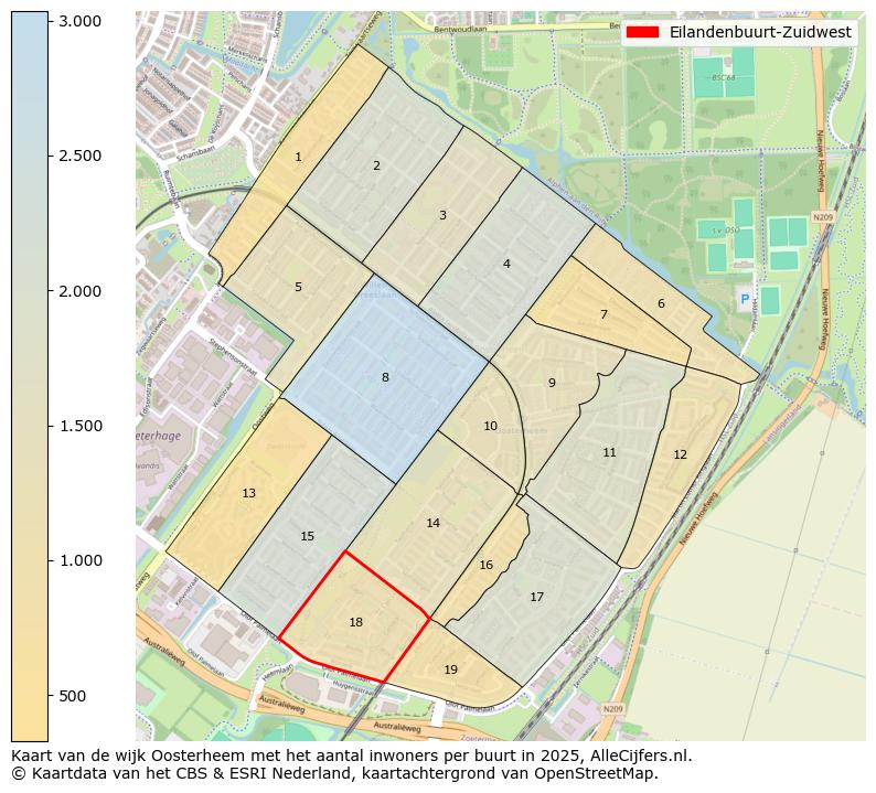 Afbeelding van de Eilandenbuurt-Zuidwest op de kaart.