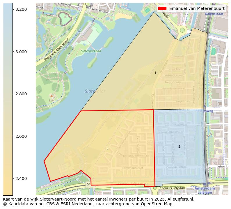 Afbeelding van de Emanuel van Meterenbuurt op de kaart.