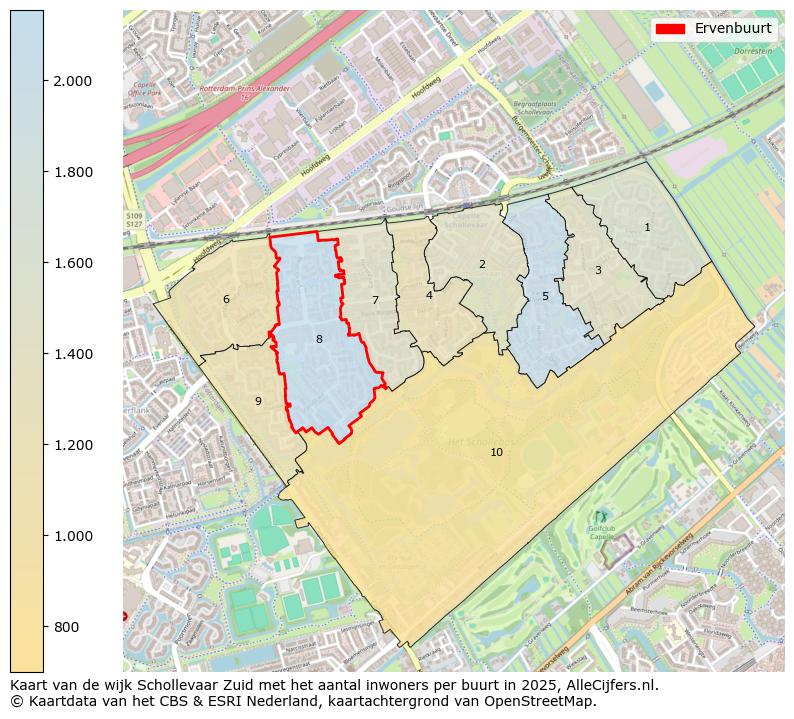 Afbeelding van de Ervenbuurt op de kaart.