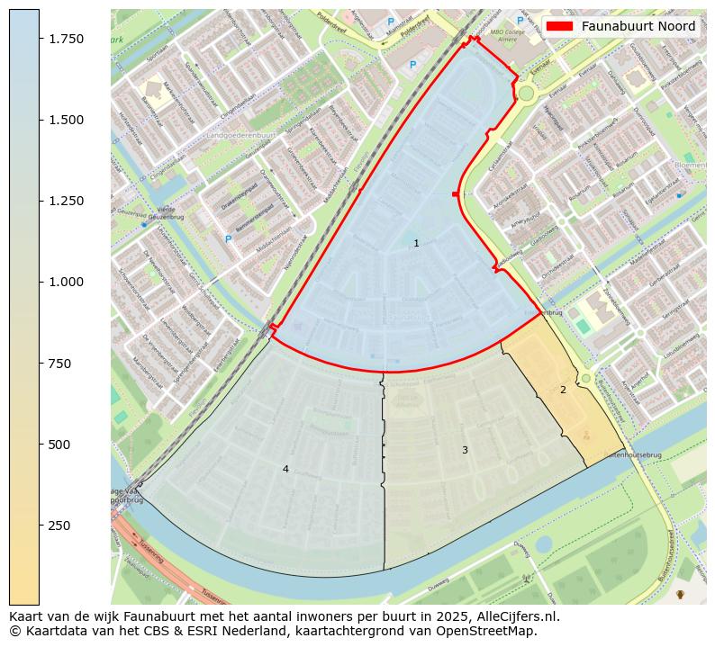 Afbeelding van de Faunabuurt Noord op de kaart.