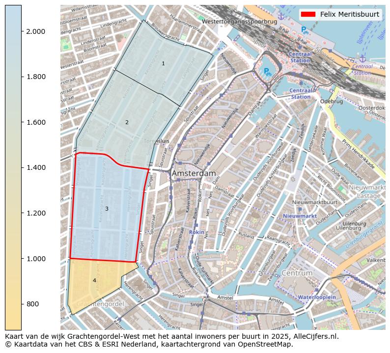 Afbeelding van de Felix Meritisbuurt op de kaart.